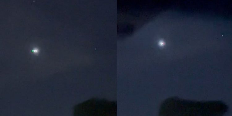 Casal grava luzes misteriosas no céu durante viagem próximo à divisa entre SP e PR; VÍDEO